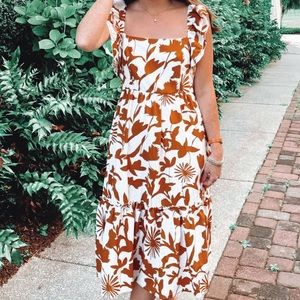 Petal & Pup Floral Ruffle Midi Dress